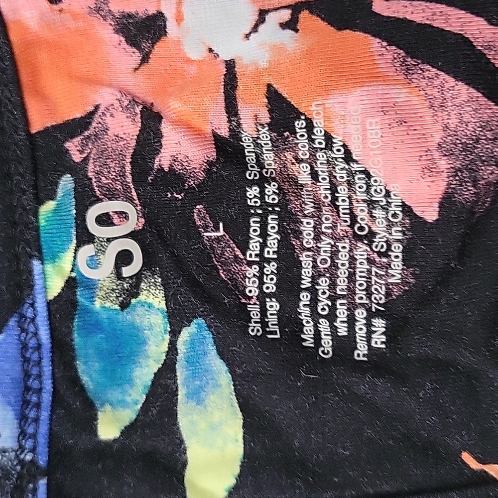Op floral t back dress with breast support 067 - Picture 3 of 5